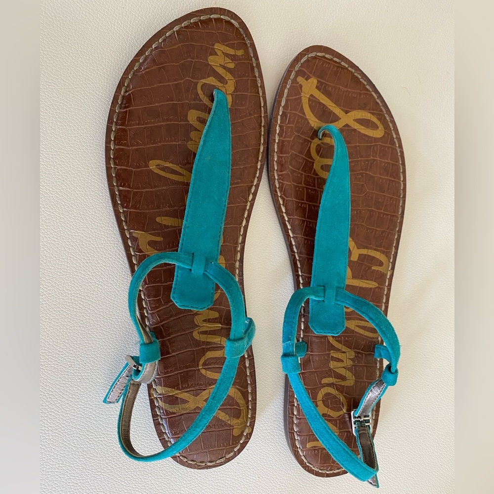 Sam Edelman Suede T-Strap Sandals